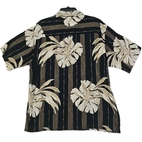 Puritan ~Men's Size L~ Brown/Black Hawaiian Button Up Casual Shirt Short Sleeve. - Picture 3 of 10